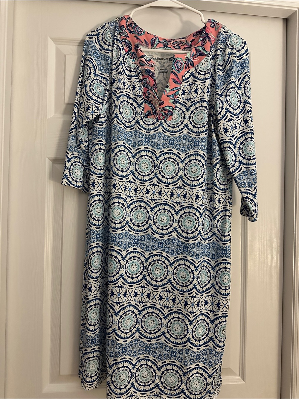 Caribbean Joe Blue and Pink Dress